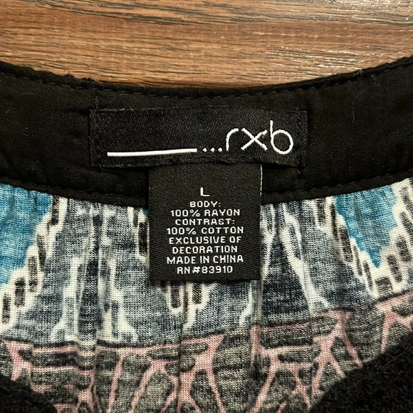 RBX Sleeveless Multi Colored Top with Tassels Size L - Picture 2 of 3